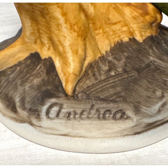 Andrea By Sadek Hummingbird Figure Pink Flower 5.5" Handpainted Detailed 6059 - Picture 3 of 8